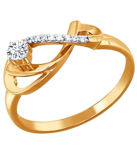 Кольцо из золота с бриллиантами 1010889