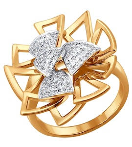 Кольцо из золота с бриллиантами 1011028