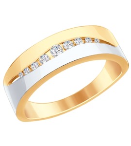 Кольцо из золота с бриллиантами 1011037