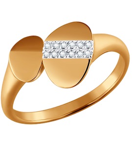 Кольцо из золота с бриллиантами 1011105
