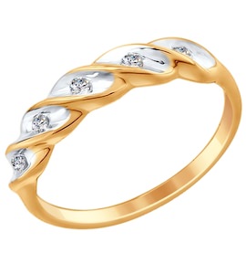 Кольцо из золота с бриллиантами 1011579