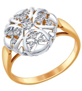 Кольцо из золота с бриллиантами 1011616