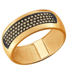 Кольцо из золота с коньячными бриллиантами 1011632