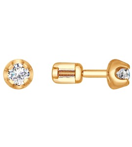 Серьги-пусеты из золота с бриллиантами 1020614