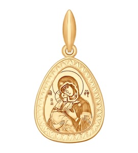 Иконка из золота с лазерной обработкой 102062