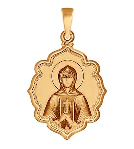 Иконка из золота "Святая праведница Анна" 102997