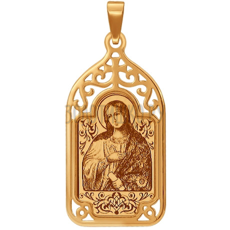 «Святая великомученица Марина» лазерная обработка по золоту 103635