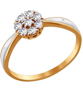 Помолвочное кольцо из золота со Swarovski Zirconia 81010181