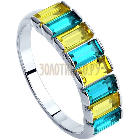 Cеребряное кольцо с кристаллами Swarovski 94012564