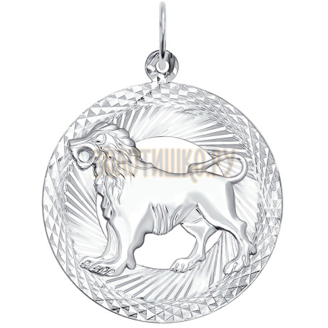 Подвеска знак зодиака из серебра с алмазной гранью 94030874