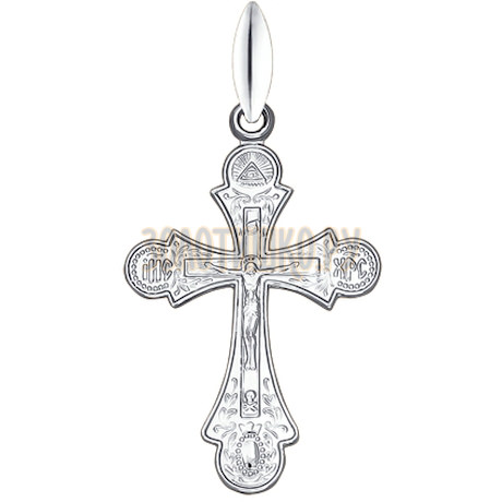 Нательный крестик серебряный 94120028