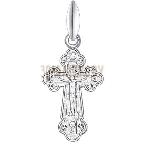 Нательный серебряный крест 94120029