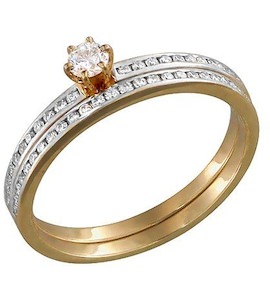 Помолвочное золотое кольцо 1011062