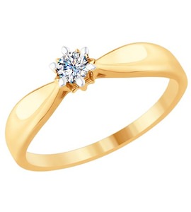 Помолвочное золотое кольцо 1011673