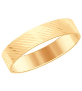 Обручальное золотое кольцо 110224