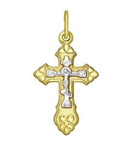 Православный золотой крестик 120119-2