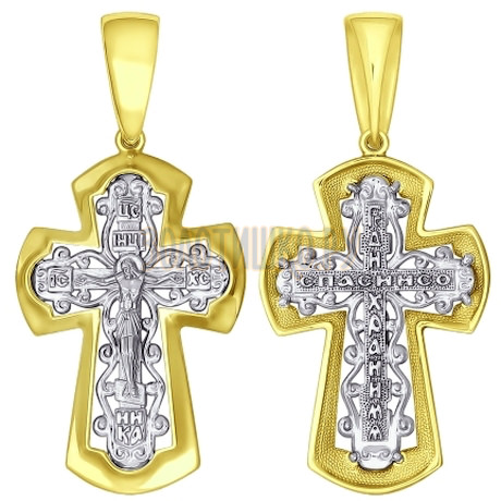 Золотой православный крестик 121363-2