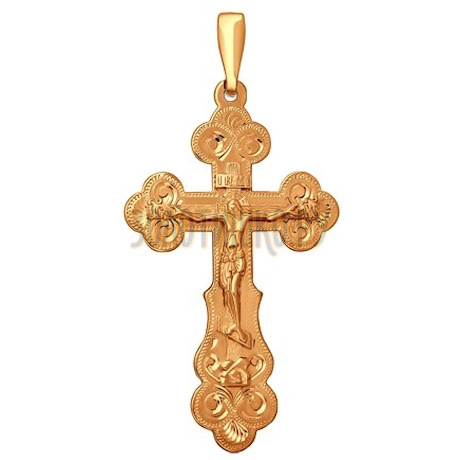 Православный серебряный крестик 93120030