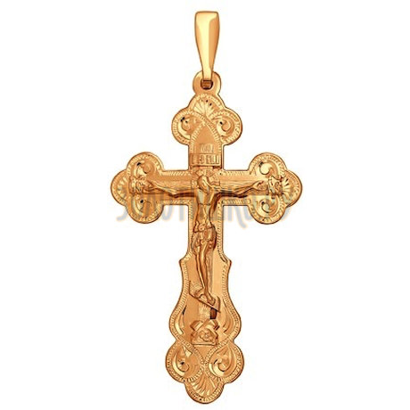 Православный серебряный крестик 93120031