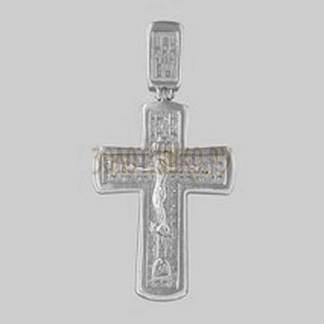 Православный серебряный крестик 94120019