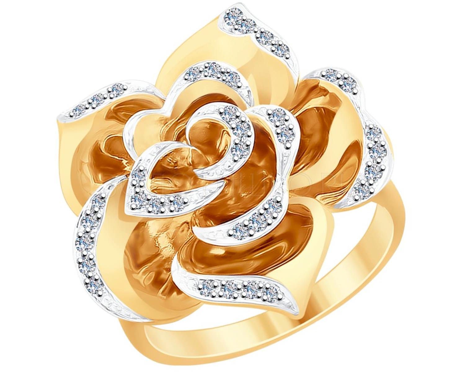 Кольцо роза золото Соколов