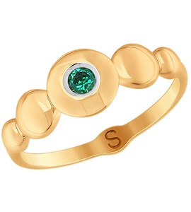 Кольцо из золота с фианитом 017737