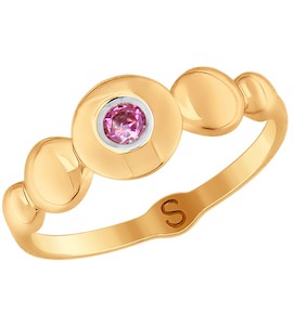 Кольцо из золота с фианитом 017738