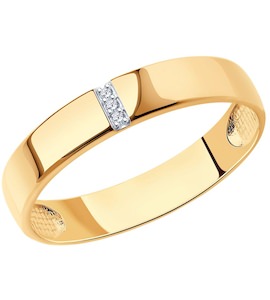 Кольцо из золота с фианитами 017797