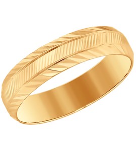 Кольцо из золота с алмазной гранью 110228