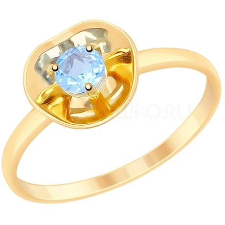 Кольцо из золота с топазом 8-710025