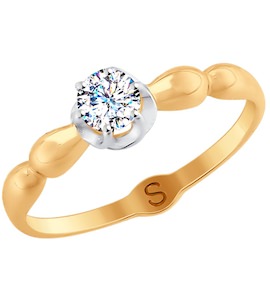 Кольцо из золота со Swarovski Zirconia 81010368