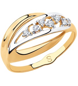 Кольцо из золота с фианитами 018178