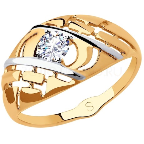 Кольцо из золота с фианитом 018186