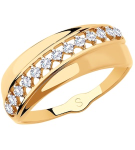 Кольцо из золота с фианитами 018189