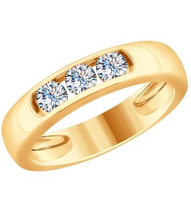 Кольцо из золота с бриллиантами 1011752