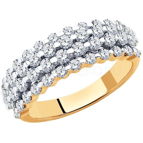 Кольцо из золота с бриллиантами 1011781