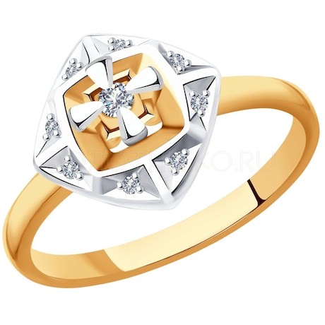 Кольцо из золота с бриллиантами 1011899