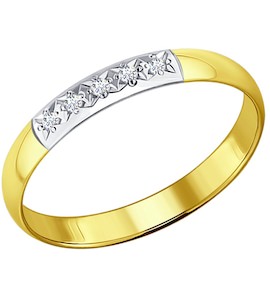 Кольцо из желтого золота с бриллиантами 1110168-2