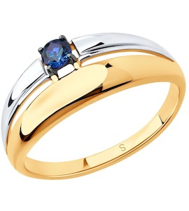 Кольцо из золота с синим Swarovski Zirconia 81010446