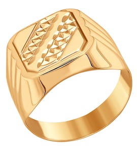 Кольцо из золота с алмазной гранью 011245-9