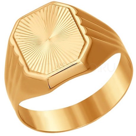 Кольцо из золота с алмазной гранью 012305-9