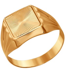 Кольцо из золота с алмазной гранью 012774-9