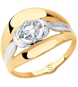 Кольцо из золота с фианитом 018162