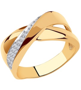Кольцо из золота с фианитами 018557