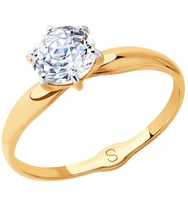 Кольцо из золота с фианитом 018598