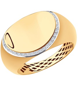 Кольцо из золота с фианитами 018618