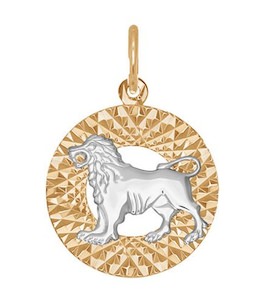 Подвеска из комбинированного золота с алмазной гранью 031381-9