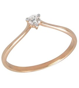 Помолвочное кольцо из золота с бриллиантом 1010084