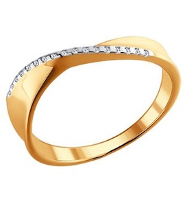 Кольцо из золота с бриллиантами 1010236