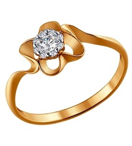 Кольцо из золота с бриллиантами 1010770